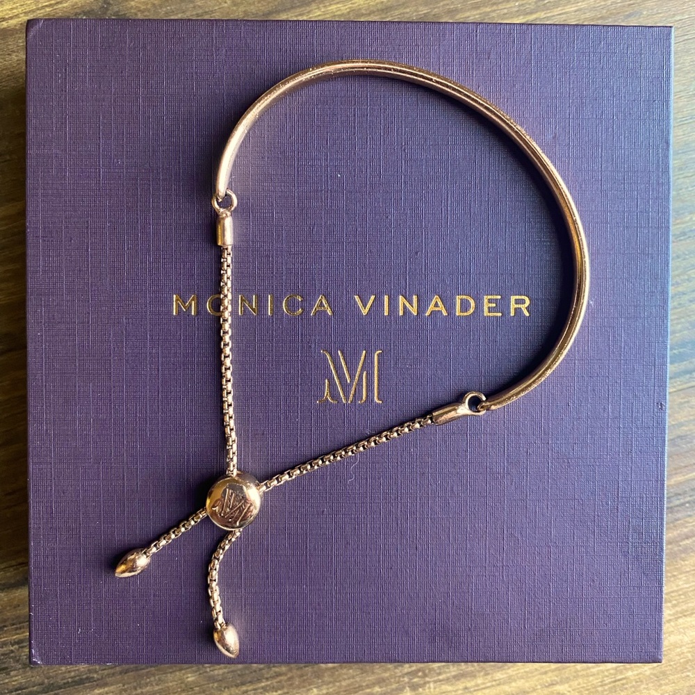 Monica Vinader Figi Chain Bracelet Rose Gold